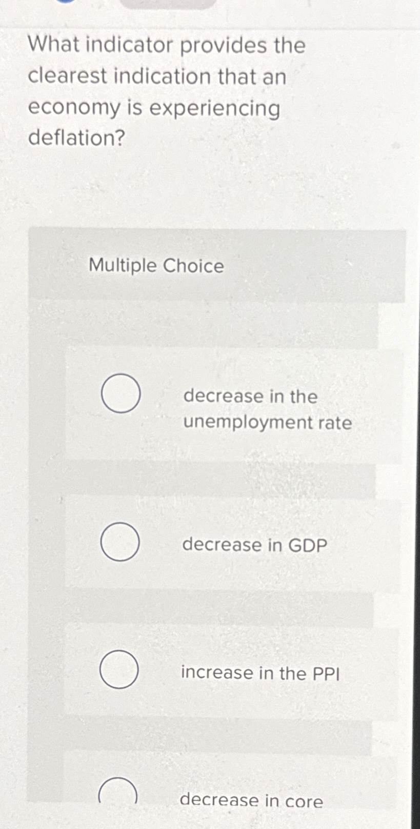 Solved What indicator provides the clearest indication that | Chegg.com