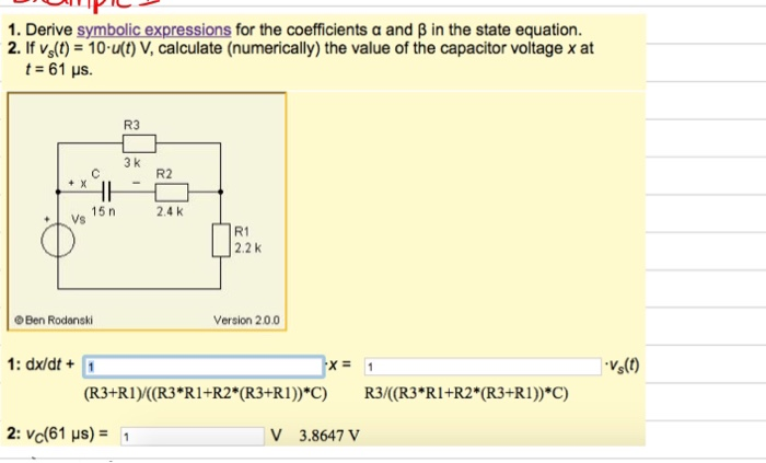 Solved Oces 1 Derive Symbolic Expressions For The Coef Chegg Com