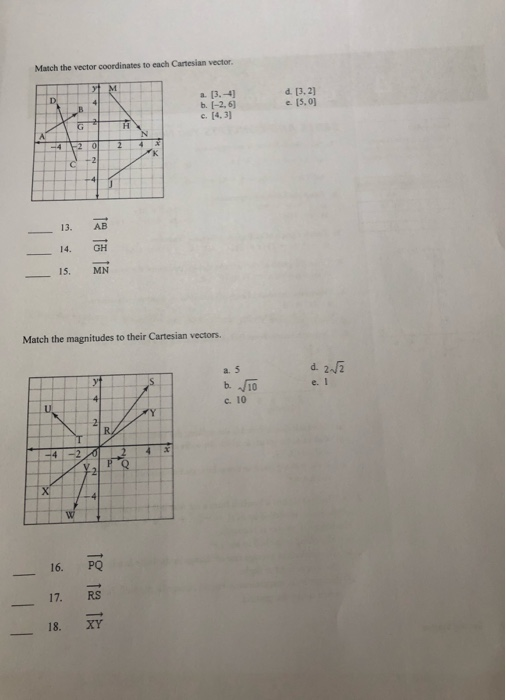 Solved Match The Vector Coordinates To Each Cartesian Chegg Solved Match The Vector Coordinates To Each Cartesian Chegg