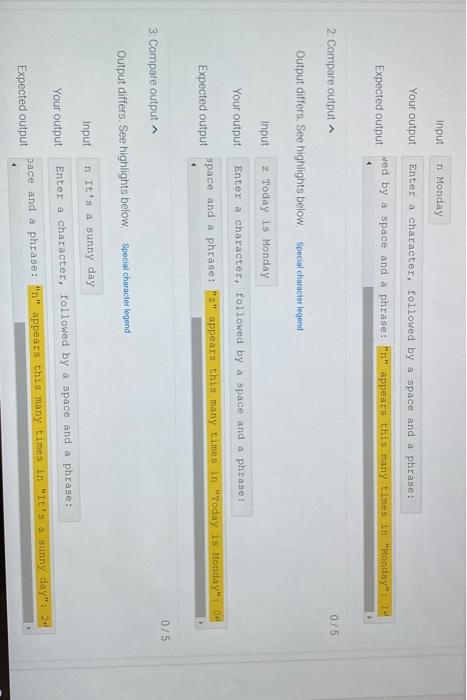 Solved Ex: If the input is Today is Monday the output is | Chegg.com