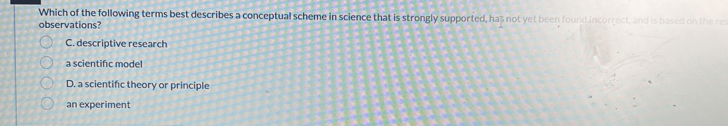 Solved Which of the following terms best describes a | Chegg.com