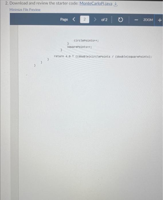 Solved is possible to estimate the value of Pi by using | Chegg.com