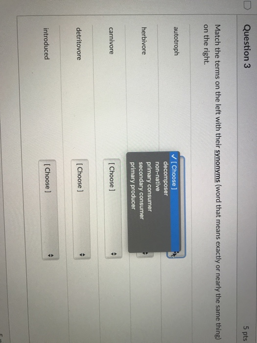 Solved Question 3 5 pts Match the terms on the left with | Chegg.com
