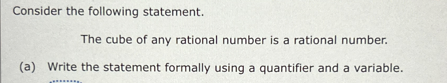 Solved Consider the following statement.The cube of any | Chegg.com