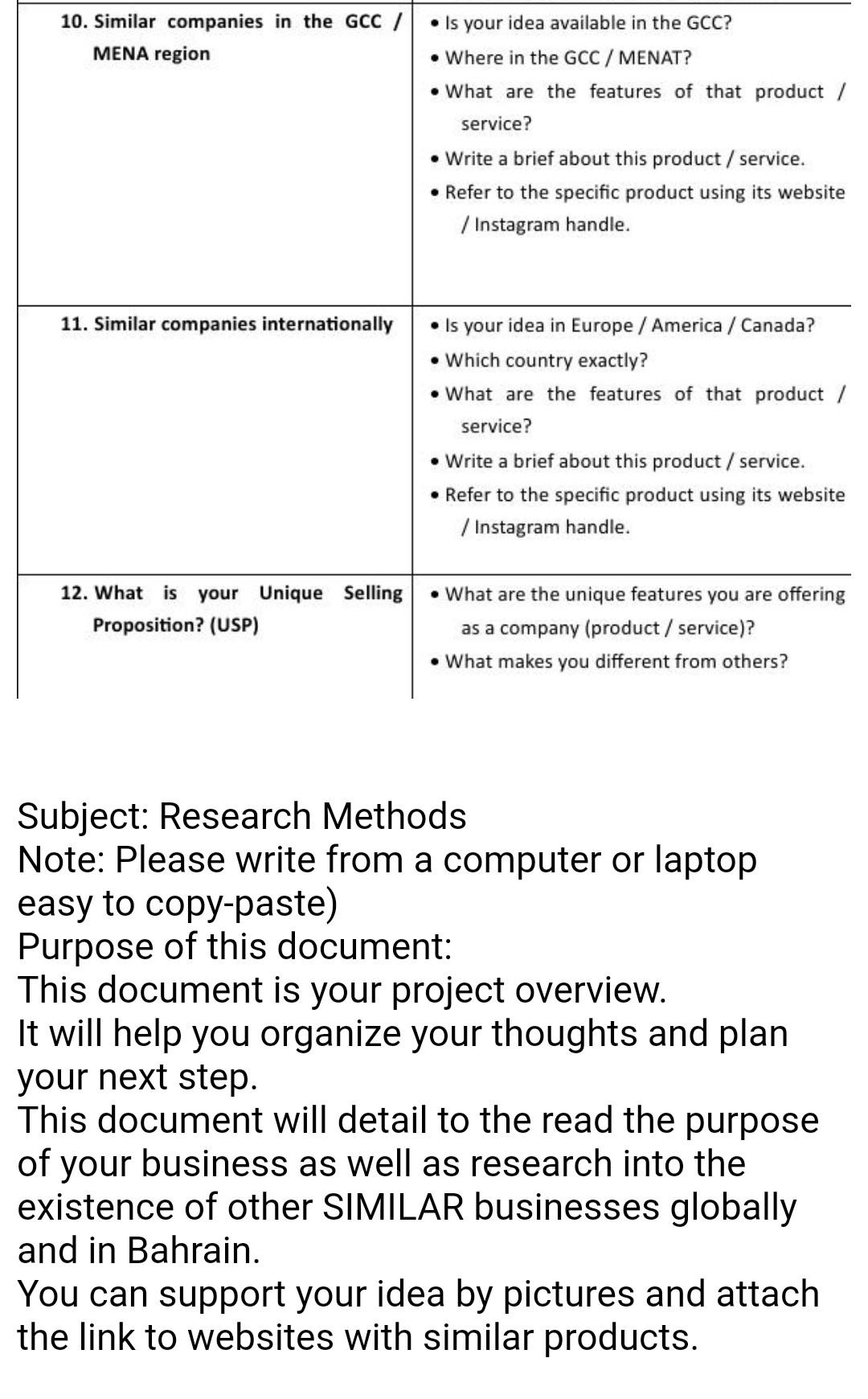 Please Method Solved Subject: Research Methods Note: Please write from a | Chegg.com
