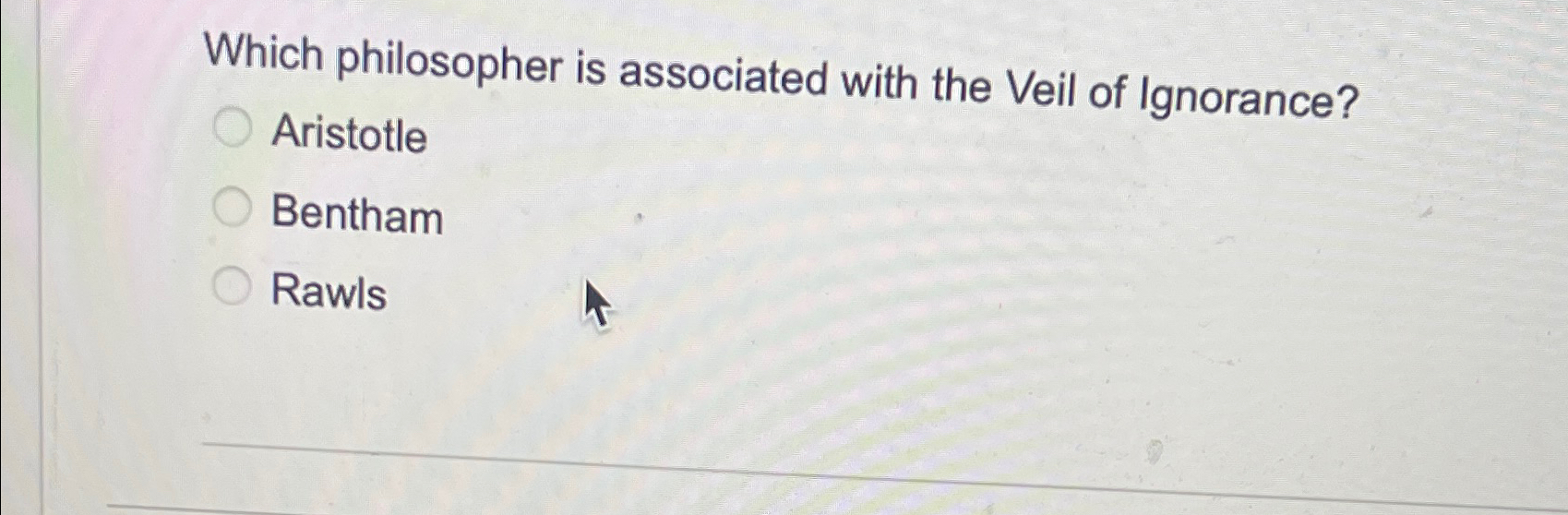 Solved Which philosopher is associated with the Veil of | Chegg.com