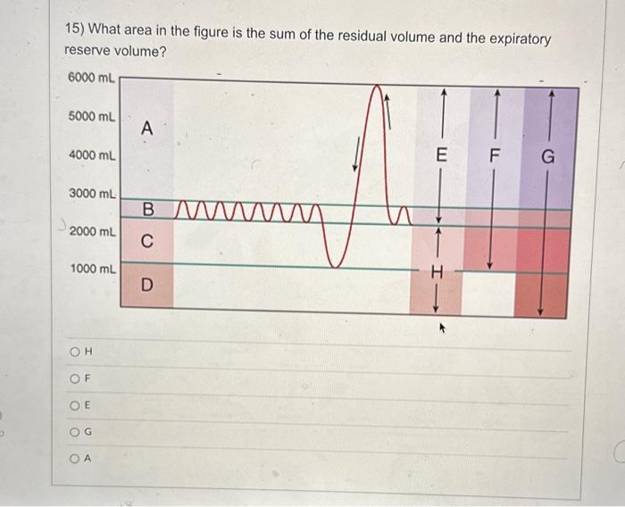 Solved 15) What area in the figure is the sum of the | Chegg.com