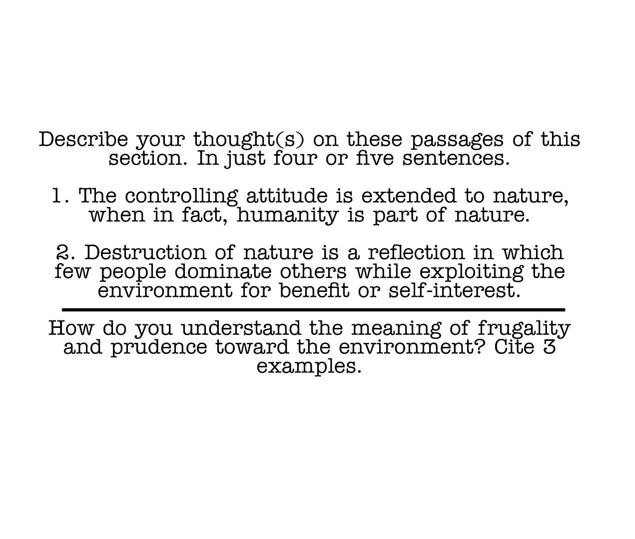 Solved Describe your thought(s) on passages of this |