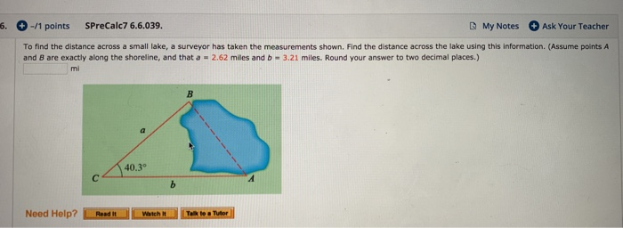 Solved +-13 points SPreCalc7 6.6.013. Solve triangle ABC. | Chegg.com