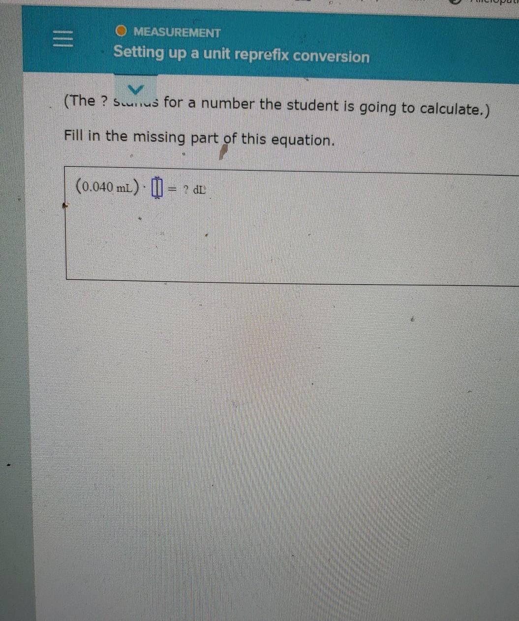 Solved Ii Measurement Setting Up A Unit Reprefix Conversion Chegg Com