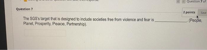 Solved Question 7 of Question 7 2 points Save The SGS's | Chegg.com