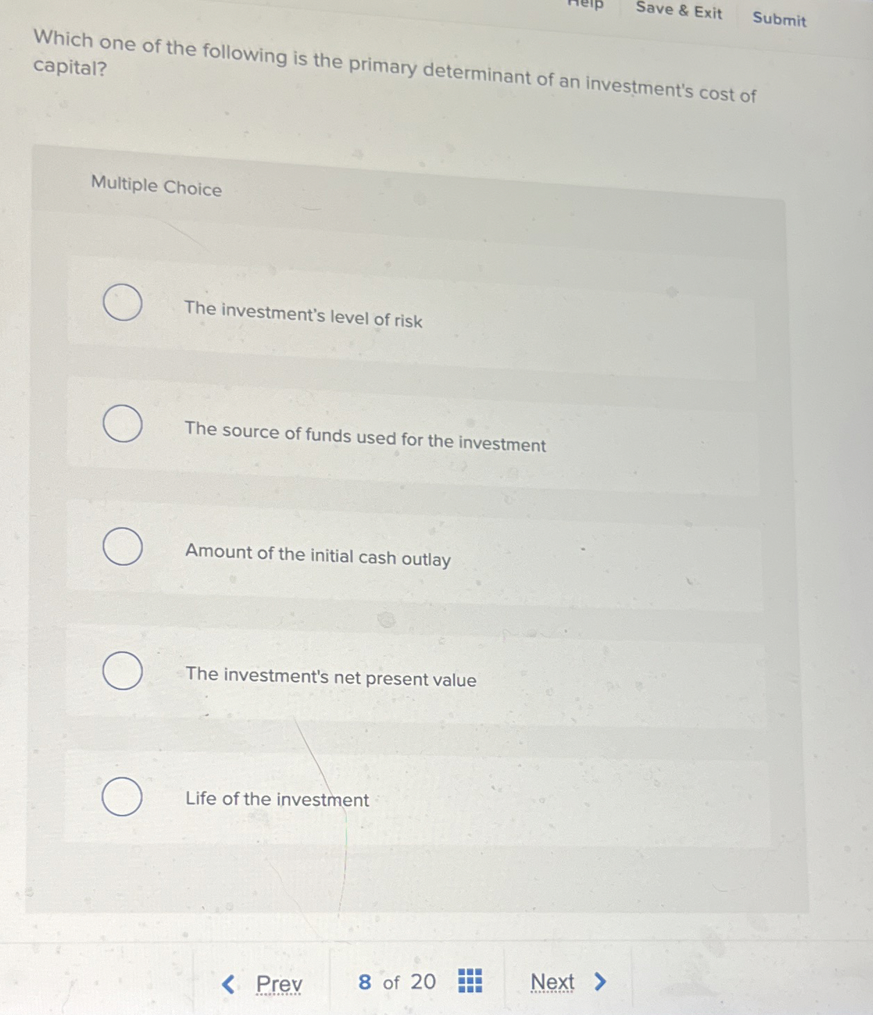 Solved Save & ExitSubmitWhich one of the following is the | Chegg.com