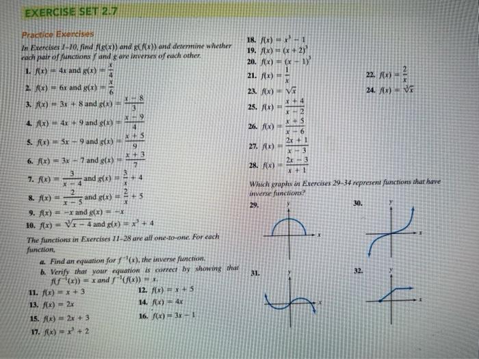 Solved EXERCISE SET 2.7 Practice Exercises In Exercises | Chegg.com