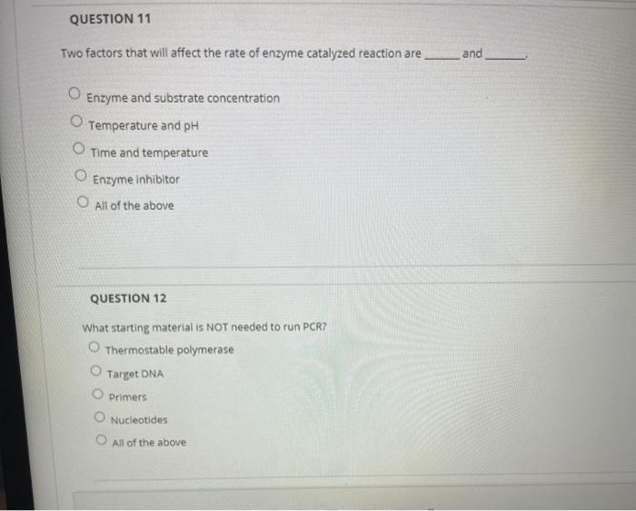 Solved QUESTION 11 Two factors that will affect the rate of | Chegg.com