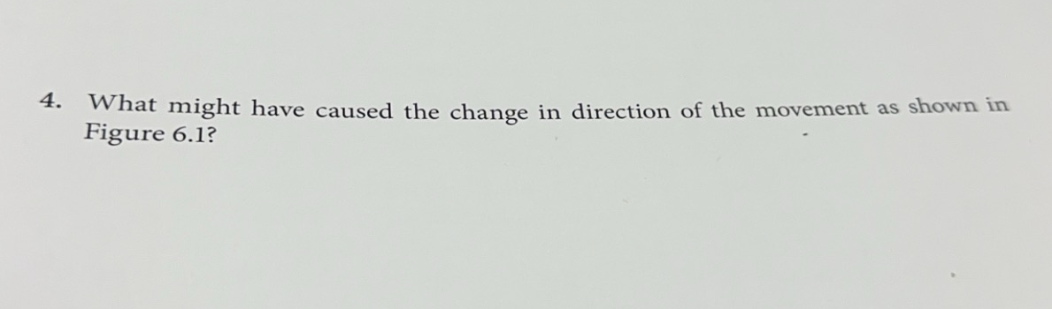 Solved What might have caused the change in direction of the | Chegg.com