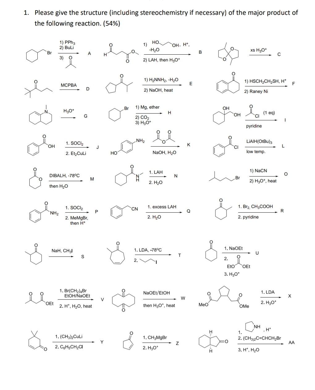 Solved 1. Please give the structure (including | Chegg.com