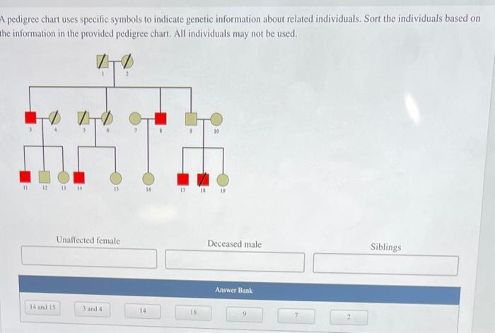 Solved pedigree chart uses specific symbols to indicate | Chegg.com