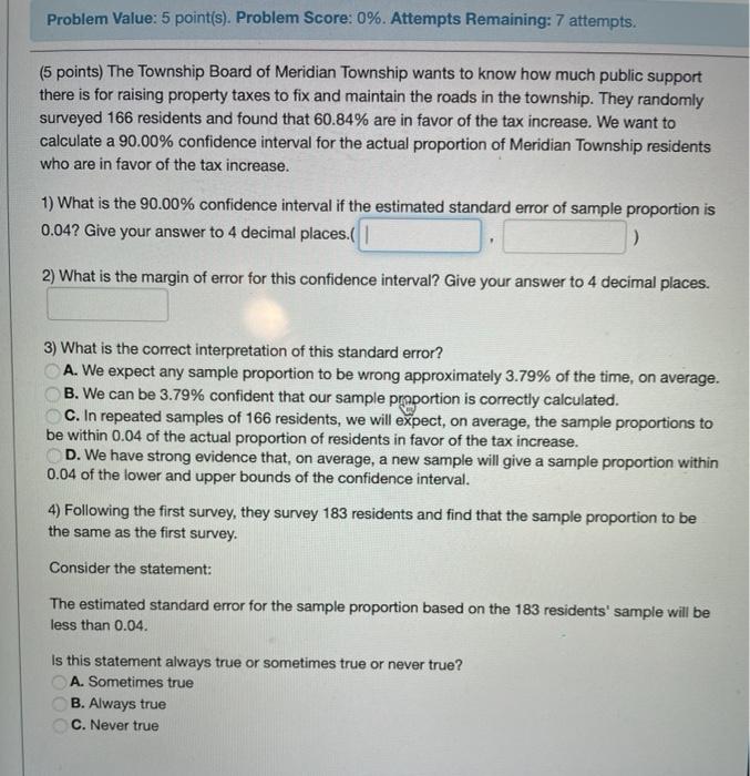 Solved Problem Value: 5 point(s). Problem Score: 0%. | Chegg.com