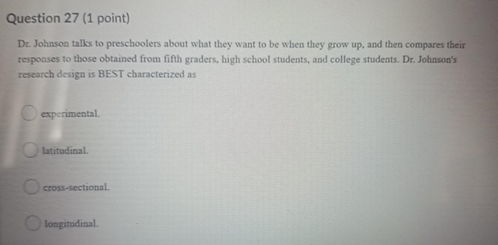 Solved Question 25 1 point Which of the following Chegg