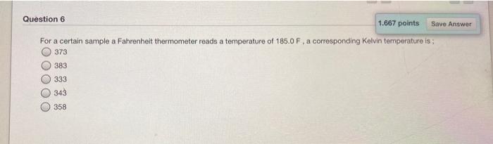Solved Question 6 1.667 points Save Answer For a certain | Chegg.com