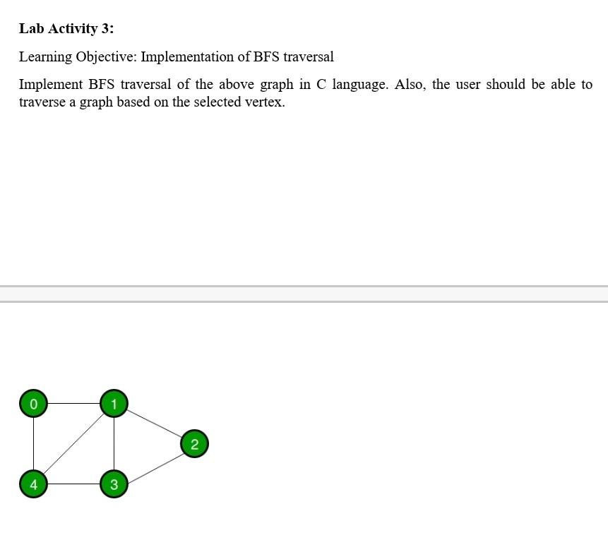 Solved Lab Activity 3: Learning Objective: Implementation Of | Chegg.com