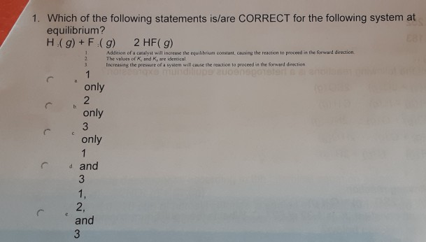 Solved 1 2 3 1. Which of the following statements is/are | Chegg.com