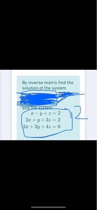 Solved Question: Solve the matrix by steps using this law | Chegg.com