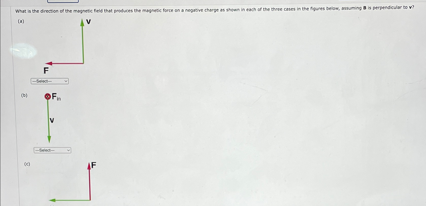 Solved What is the direction of the magnetic field that | Chegg.com