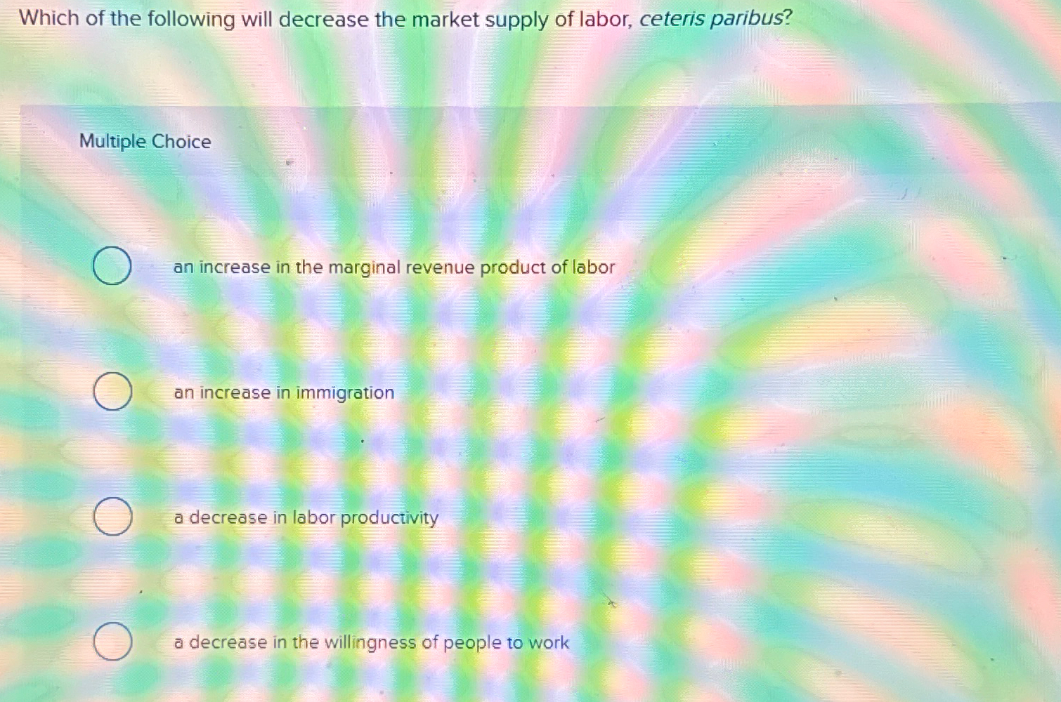 Solved Which of the following will decrease the market | Chegg.com