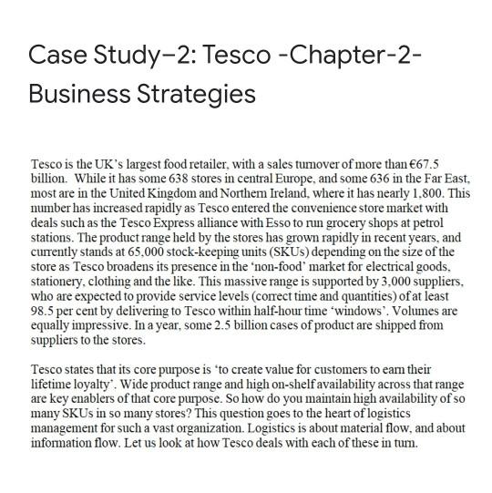tesco case study business