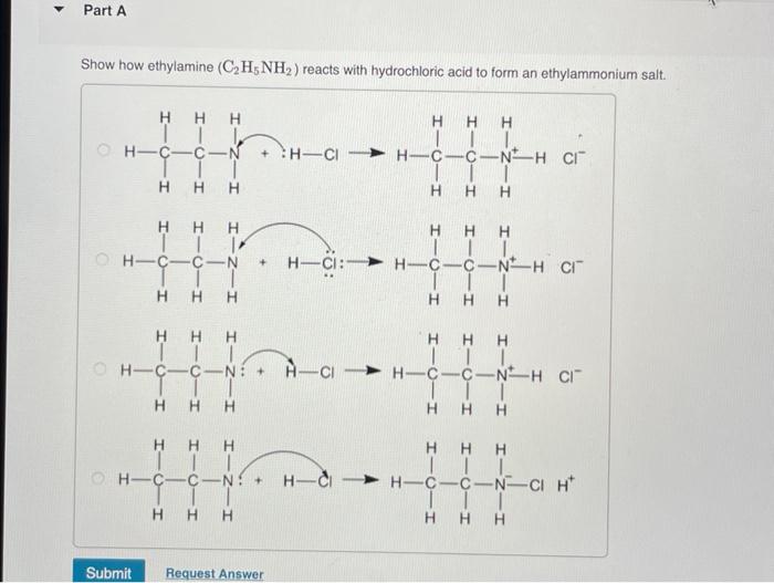 Solved Show how ethylamine (C2H5NH2) reacts with | Chegg.com