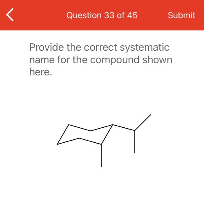 Solved Question 33 of 45 Submit Provide the correct | Chegg.com