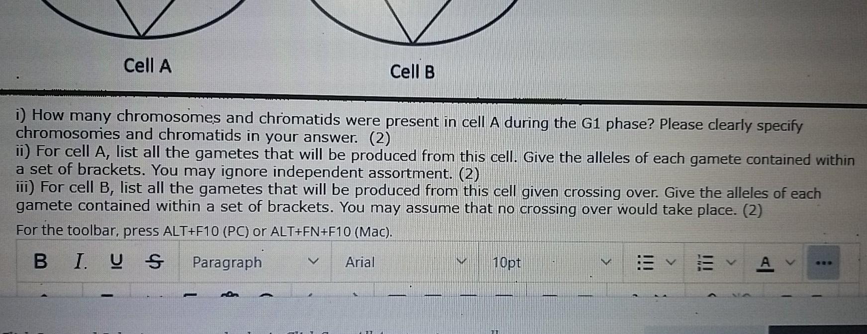 Solved Consider the following two meiocytes in metaphase I, | Chegg.com