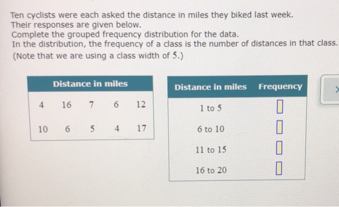 solved-ten-cyclists-were-each-asked-the-distance-in-miles-chegg