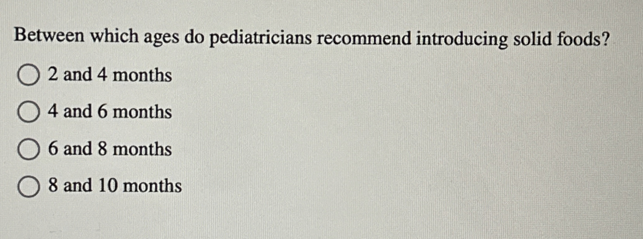 Solved Between which ages do pediatricians