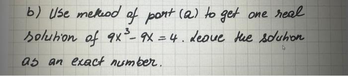 Solved (1) a) Begin with the depressed cubic \\( x^{3}+a x=b | Chegg.com