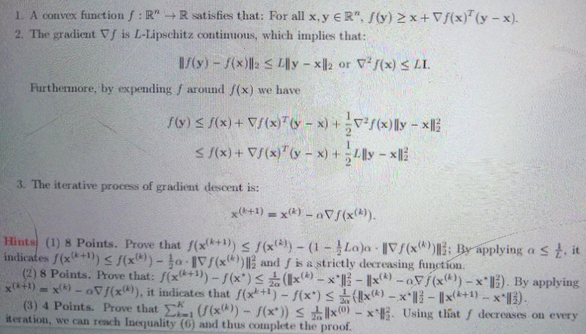 Solved Problem 5 (20 Points): Convergence Analysis of | Chegg.com