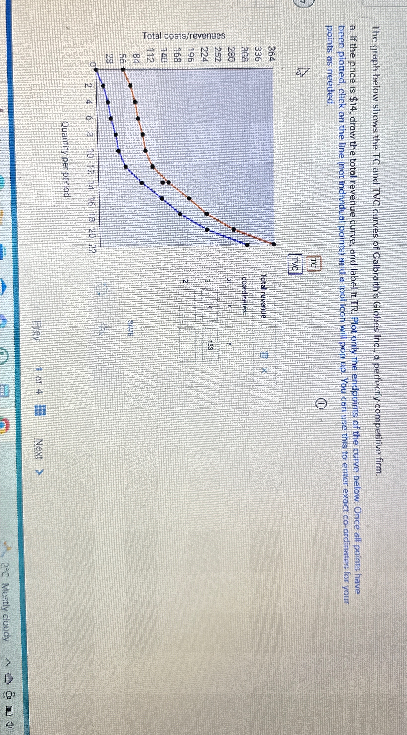 Solved The graph below shows the TC and TVC curves of | Chegg.com