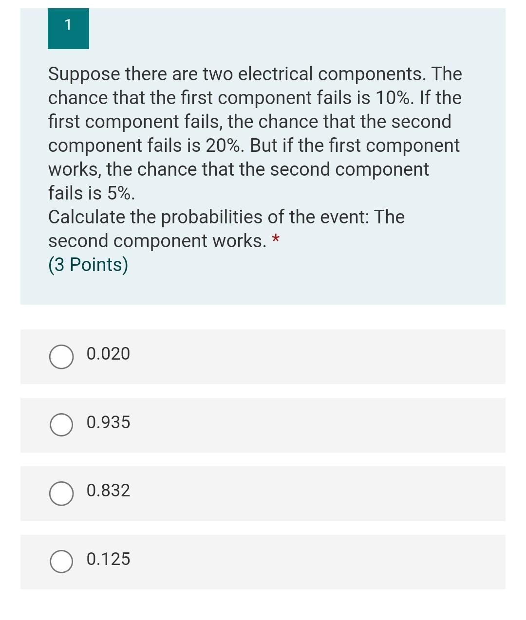 Solved 1 Suppose there are two electrical components. The