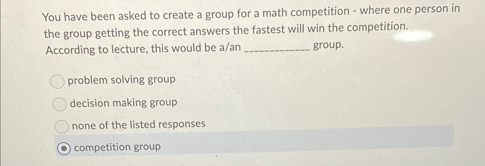 Solved You have been asked to create a group for a math | Chegg.com