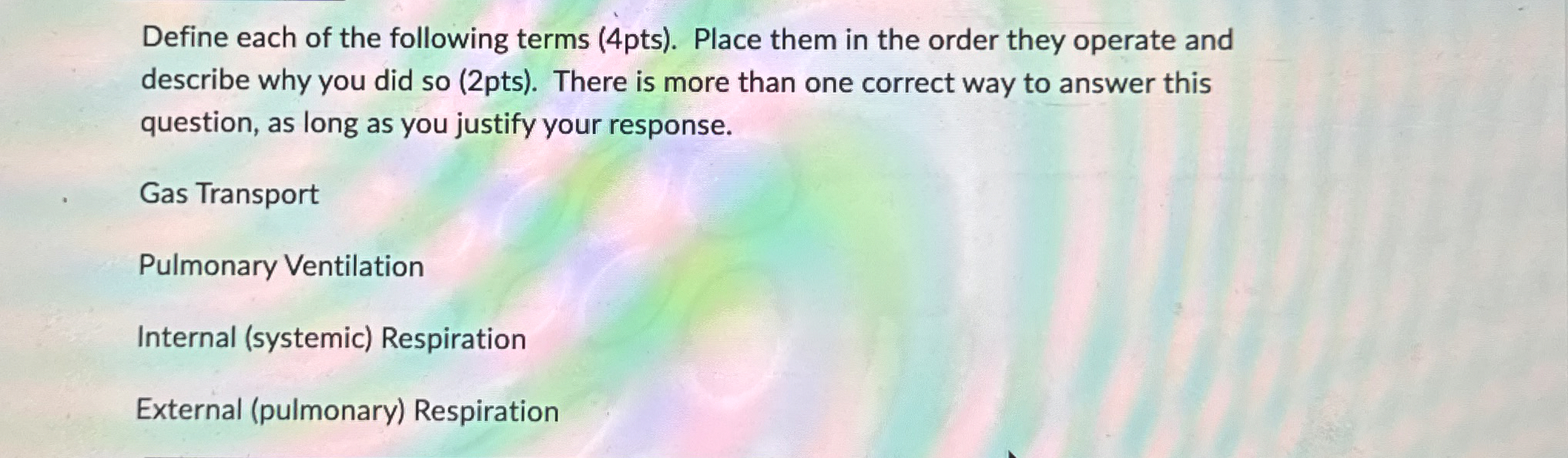 Solved Define each of the following terms (4pts). ﻿Place | Chegg.com
