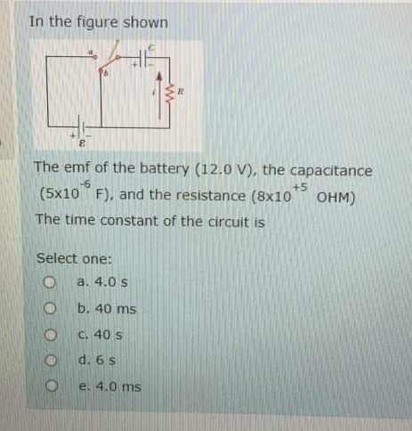 Emf Math Module 12 Solved In the figure shown e +5 The emf of the battery (12.0 | Chegg.com