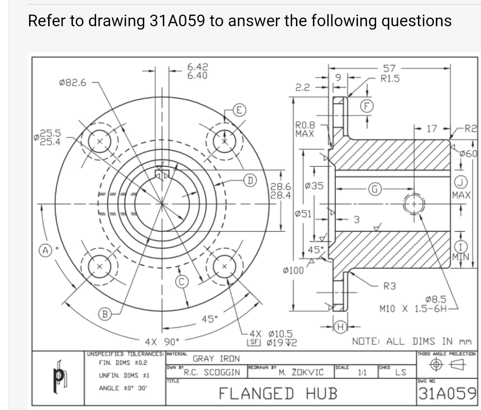 Solved Refer to drawing 31A059 to answer the following | Chegg.com