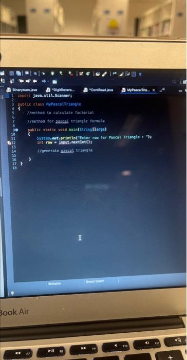 Solved Part 7 (MyPascalTriangle.java) Write a program that | Chegg.com