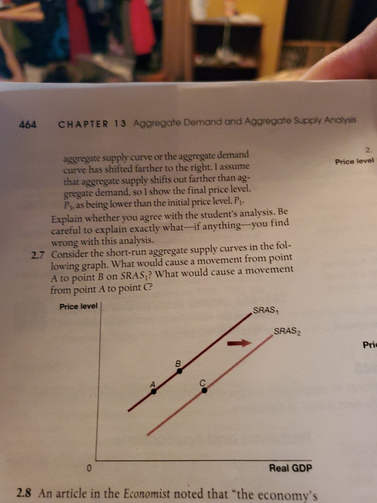 Solved b. An increase in the c. An increase in the quantity | Chegg.com