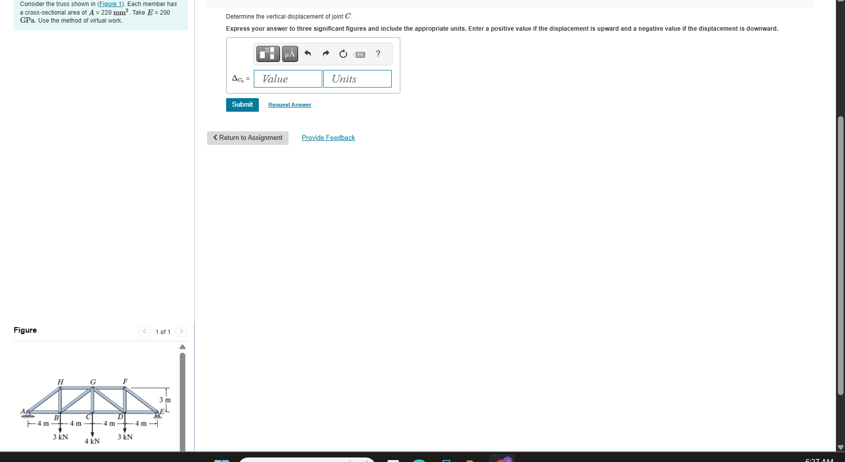 Solved Consider the truss shown in (Figure 1). ﻿Each member | Chegg.com