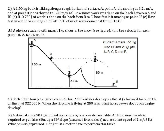 Solved 2.) A 1.50-kg book is sliding along a rough | Chegg.com