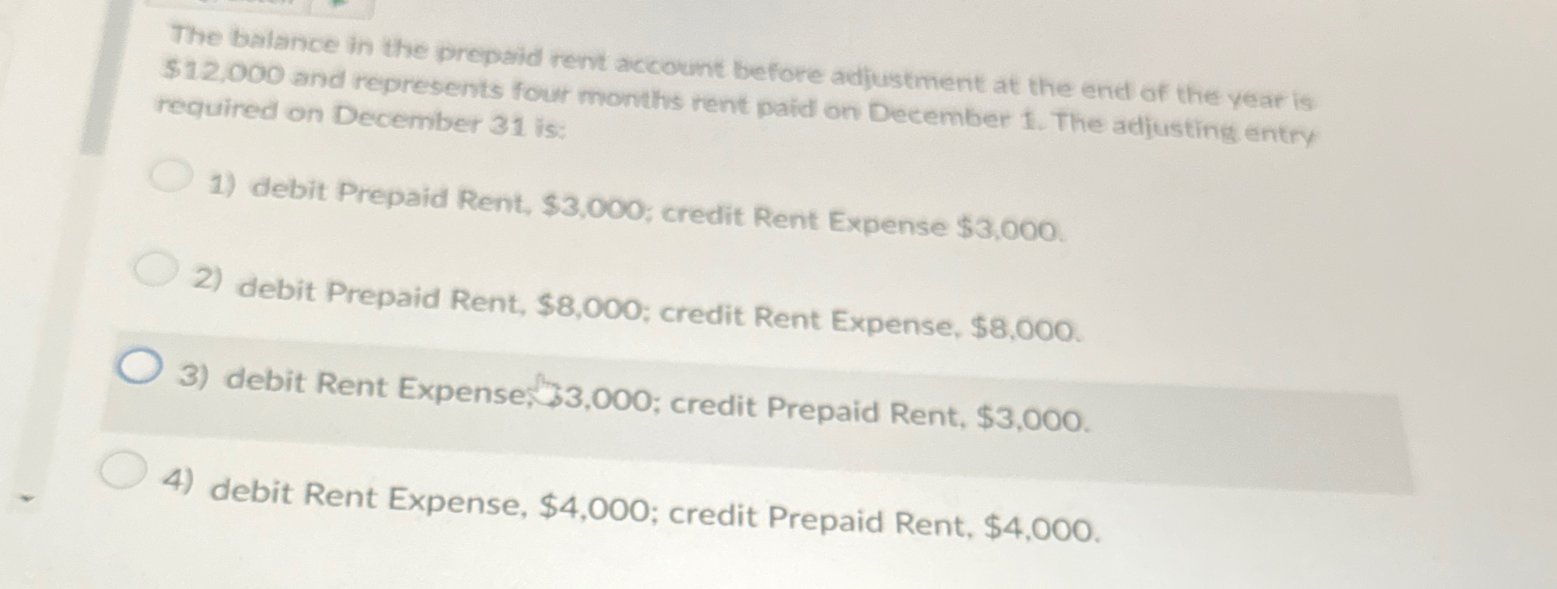 Solved The balance in the prepaid remt account before | Chegg.com