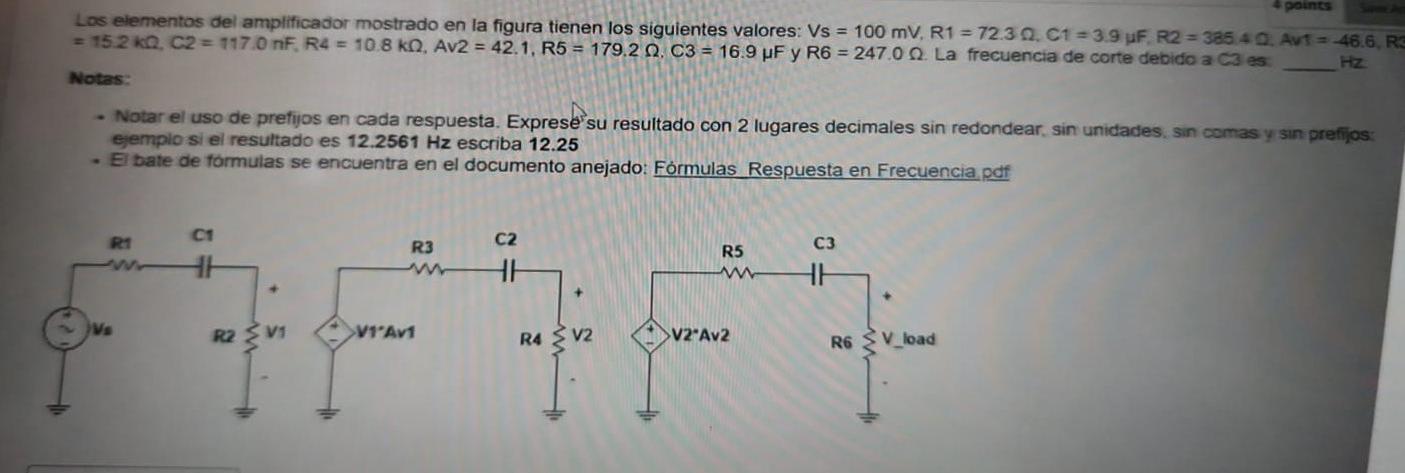 \( =15.2 \mathrm{k} \Omega, C 2=117.0 \mathrm{nF}, \mathrm{R} 4=10.8 \mathrm{k} \Omega, \mathrm{Av} 2=42.1, \mathrm{R} 5=179.