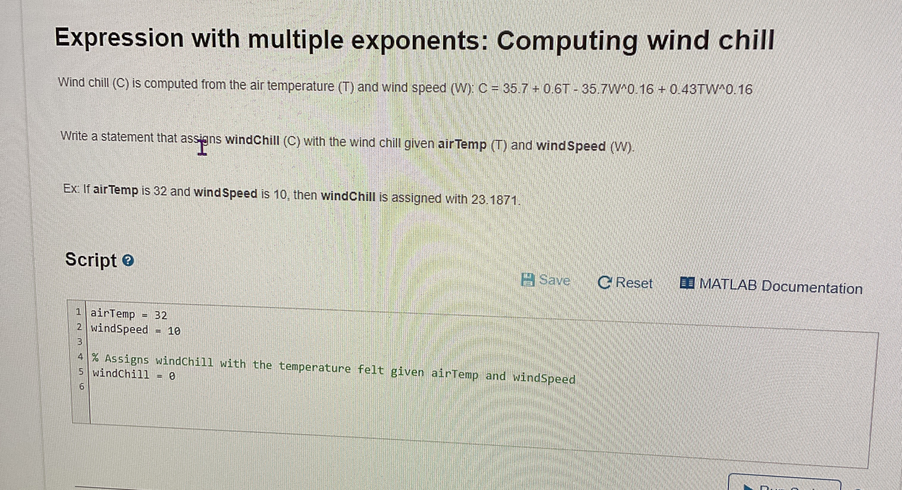 Solved Expression with multiple exponents: Computing wind | Chegg.com